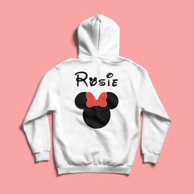 White Minnie/ Mickey Zip Up Hoodie - We're All Ears Boutique