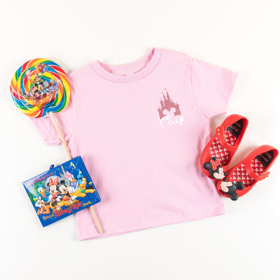 Kids Glitter Castle Personalised Disney Tshirt - We're All Ears Boutique
