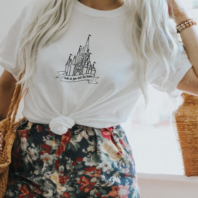 "I Look At You and I'm Home" Disney Castle Tshirt - We're All Ears Boutique