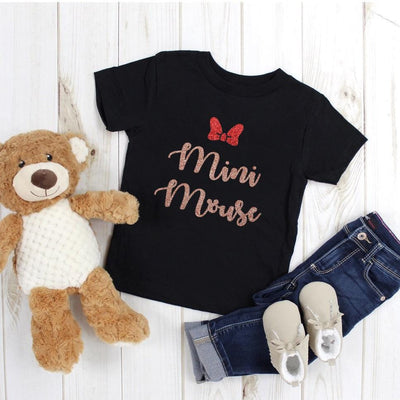 Mini Mouse Glitter Tshirt - We're All Ears Boutique